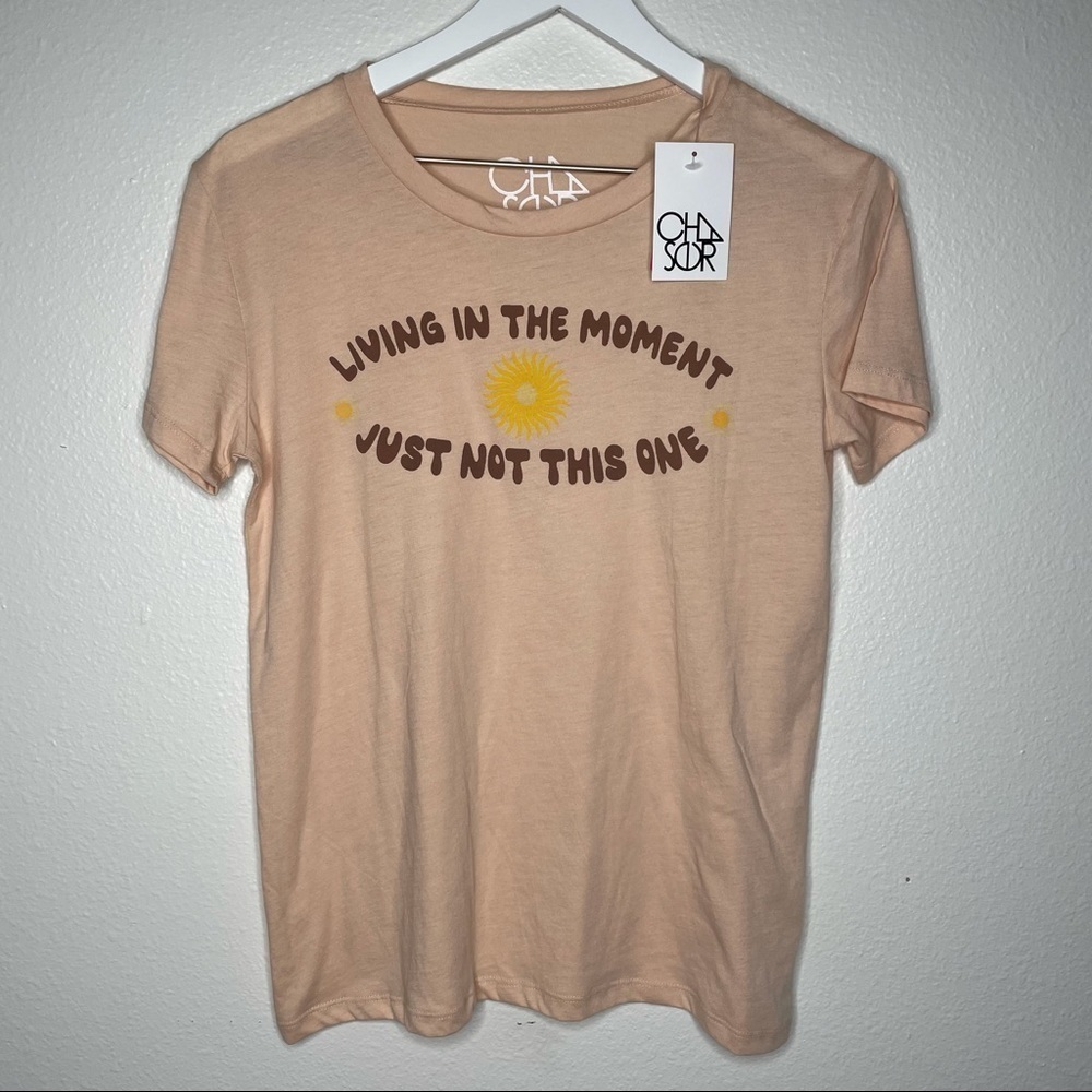 NWT Chaser Living in the Moment Graphic Tee Shirt